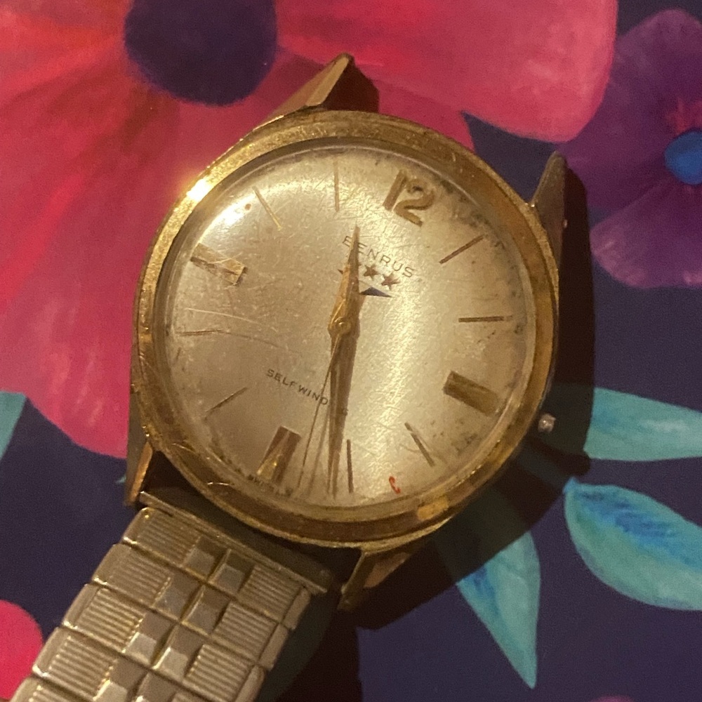 Benrus #3021 series 10kt GP bezel Mens Self Winding Watch